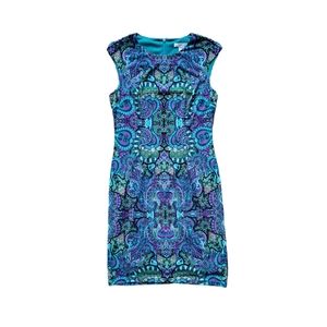 Kaleidoscope Print Sheath Dress